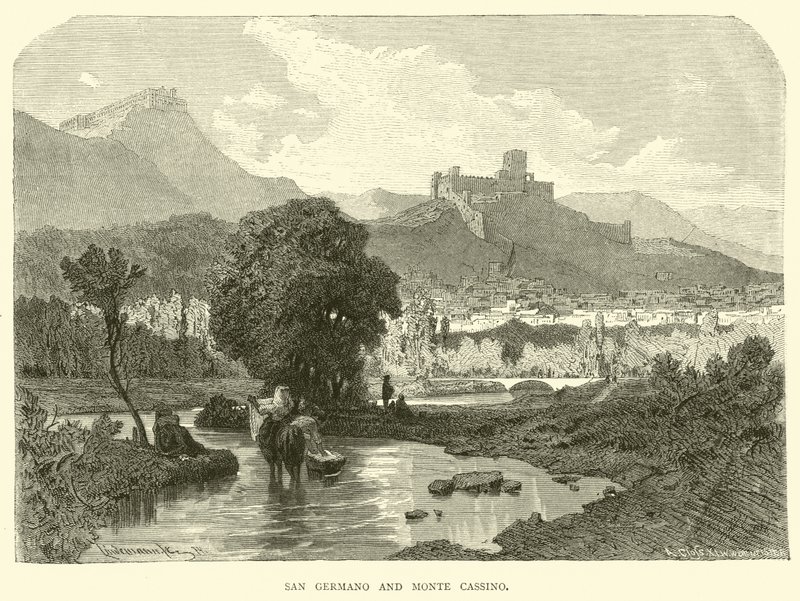 San Germano og Monte Cassino av English School