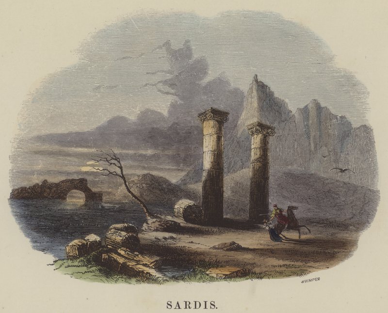 Sardis (farget gravering) av English School