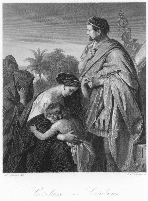 Scene fra Coriolanus av English School