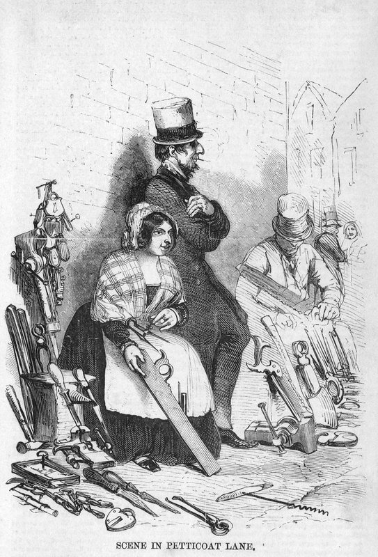 Scene i Petticoat Lane av English School
