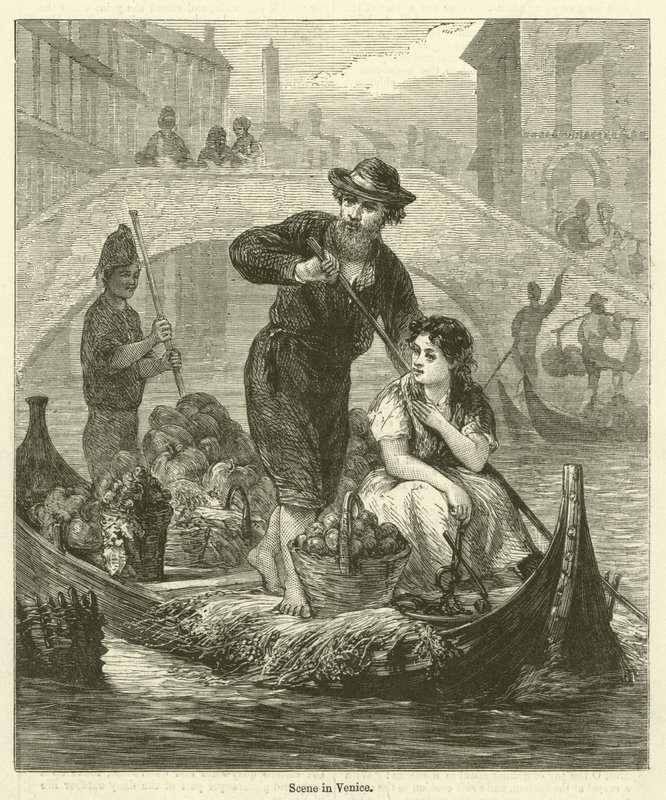 Scene i Venezia (gravering) av English School