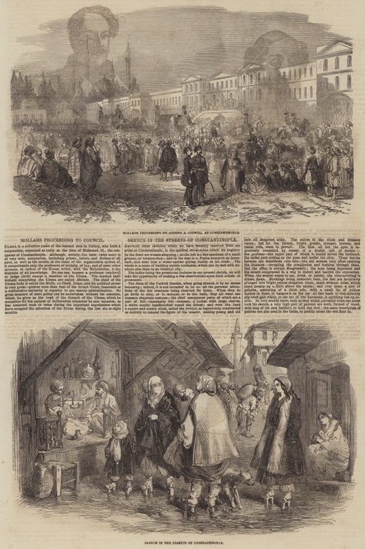 Scener i Konstantinopel (gravering) av English School