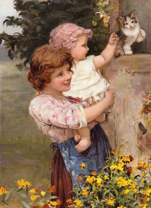 "Håndhilse!" (chromolitho) av English School