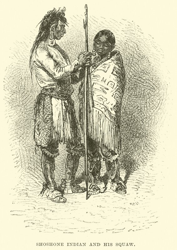 Shoshone Indian and his Squaw av English School