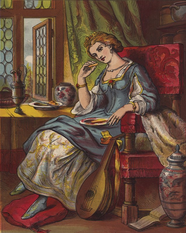 Syng en sang av sixpence (farge litho) av English School
