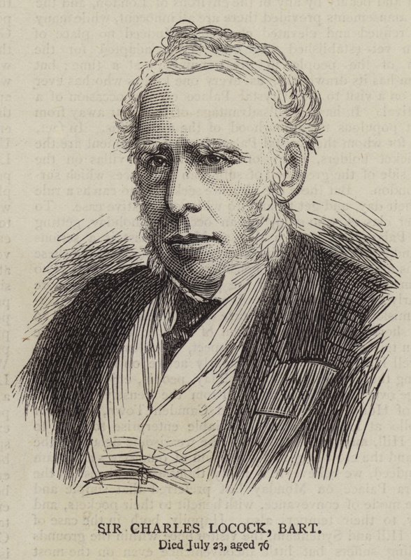 Sir Charles Locock, Baronet (gravering) av English School