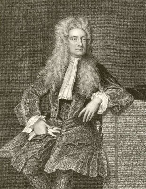 Sir Isaac Newton av English School