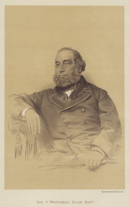Sir J Whittaker Ellis, Baronet (litho) av English School