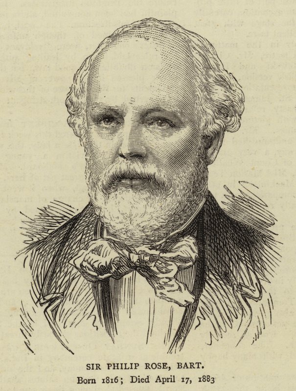 Sir Philip Rose, Baronet av English School