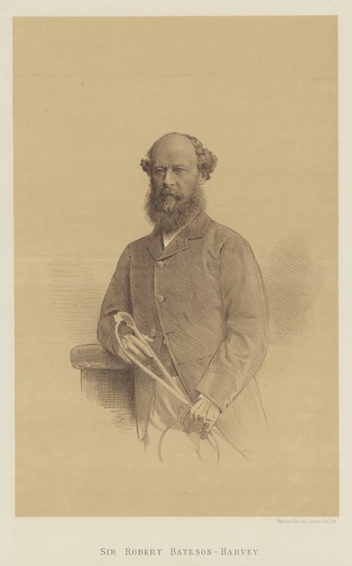 Sir Robert Bateson-Harvey (litho) av English School