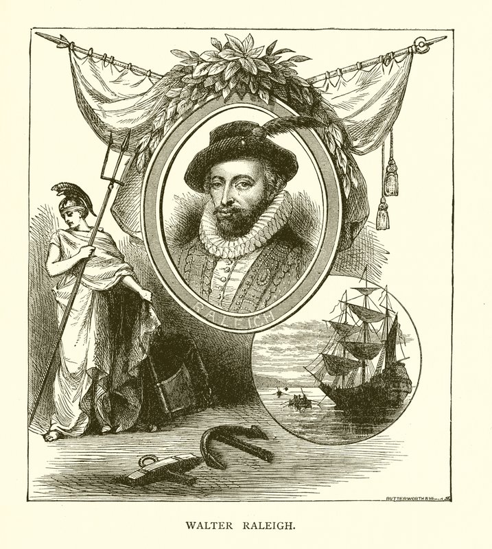 Sir Walter Raleigh av English School