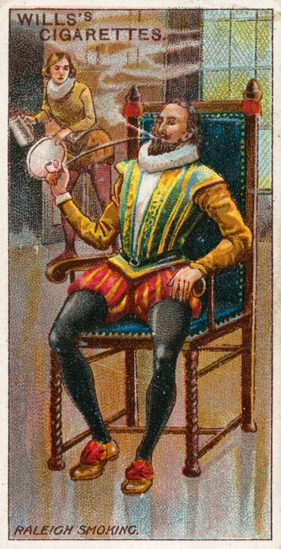 Sir Walter Raleigh røyker av English School