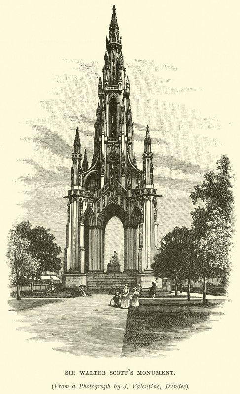 Sir Walter Scotts monument av English School
