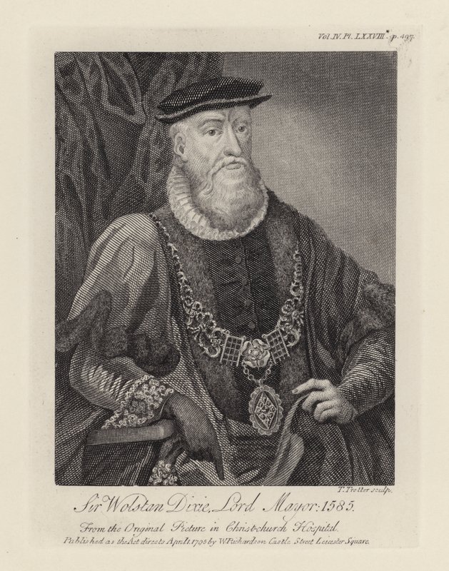 Sir Wolstan Dixie (gravering) av English School
