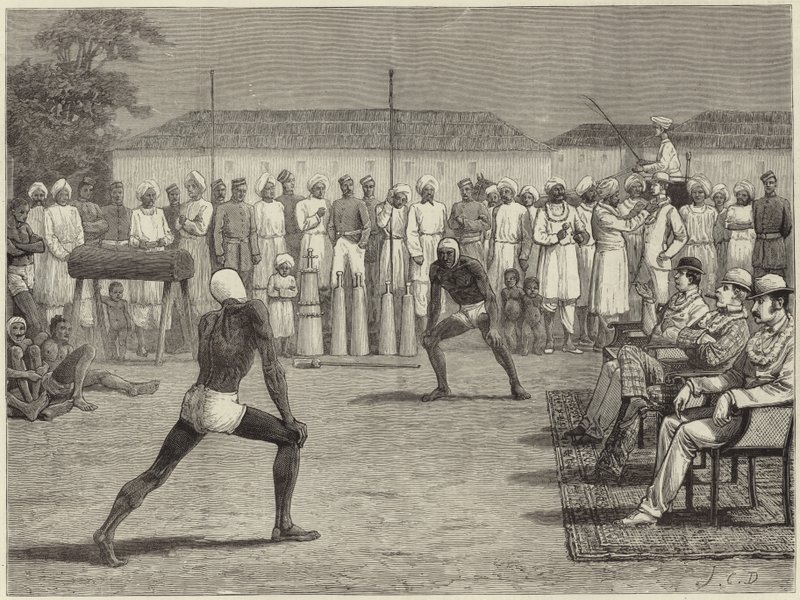 Skisser med et innfødt Bombay-regiment av English School