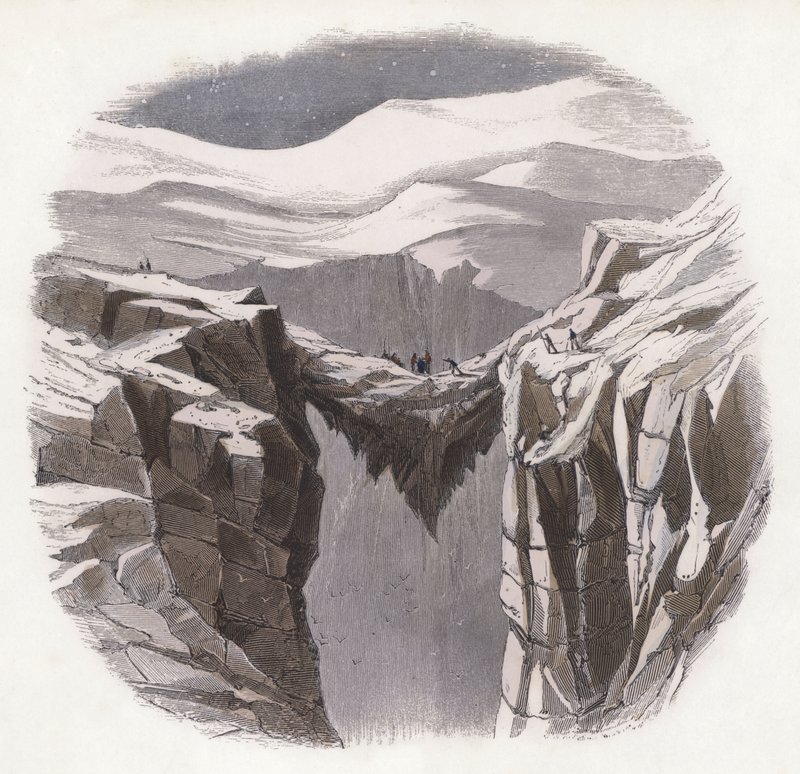 Snøbroer (farget gravering) av English School