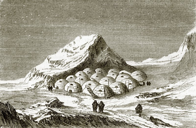 Snøhytter i Esquimaux av English School