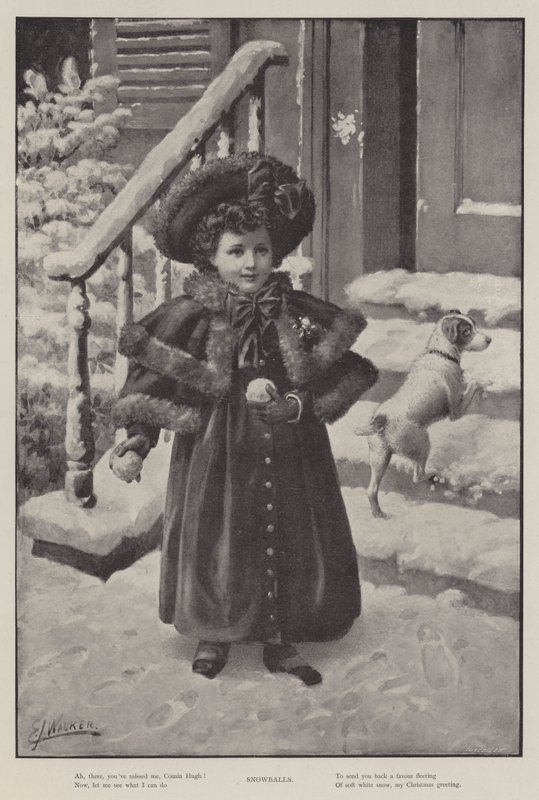 Snøballer (litho) av English School