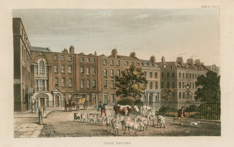 Soho Square, ser vestover av English School