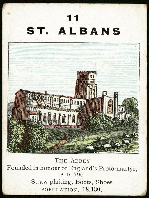 St Albans (farge litho) av English School