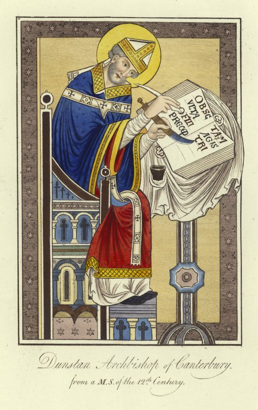 St Dunstan, erkebiskop av Canterbury av English School