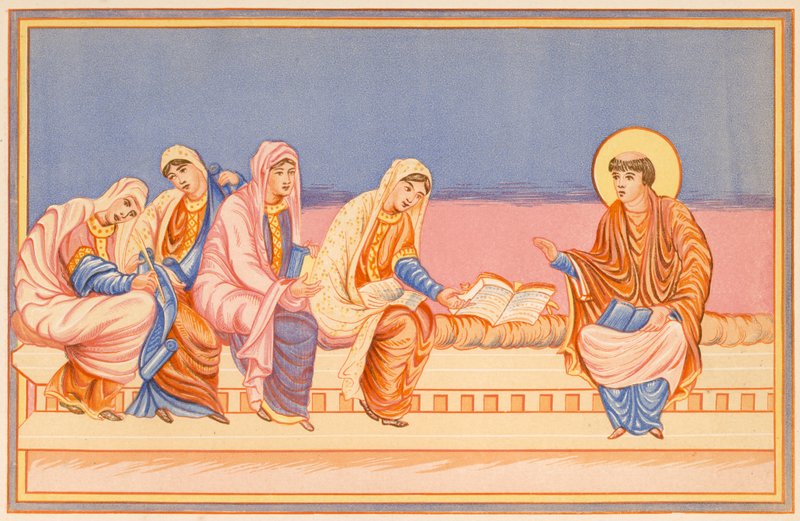 St Hieronymus leser for Eusachia og Paula av English School