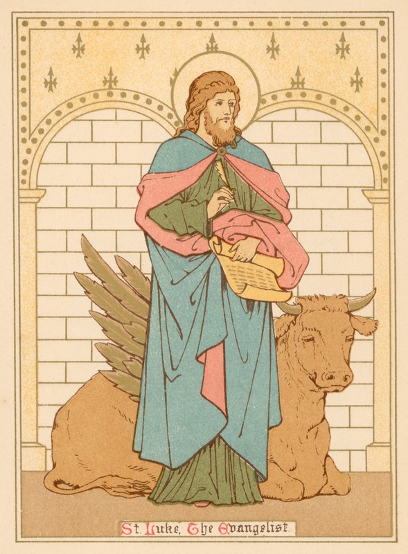 Evangelisten St Luke. av English School