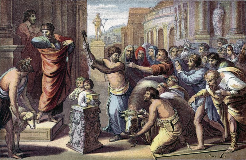 St Paul og St Barnabas i Lystra av English School