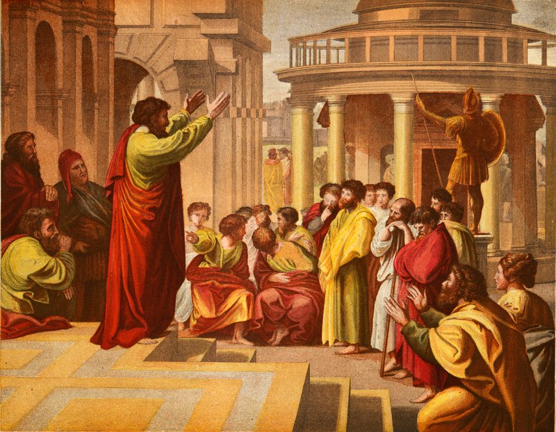 Paulus forkynner i Athen av English School