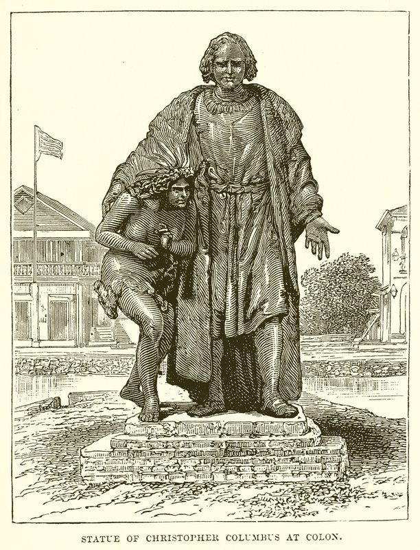 Statue av Christopher Columbus ved Colon av English School