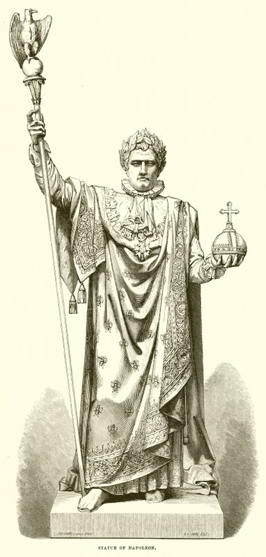 Statue av Napoleon av English School
