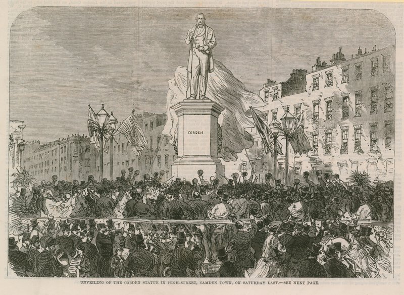 Statue av Richard Cobden av English School