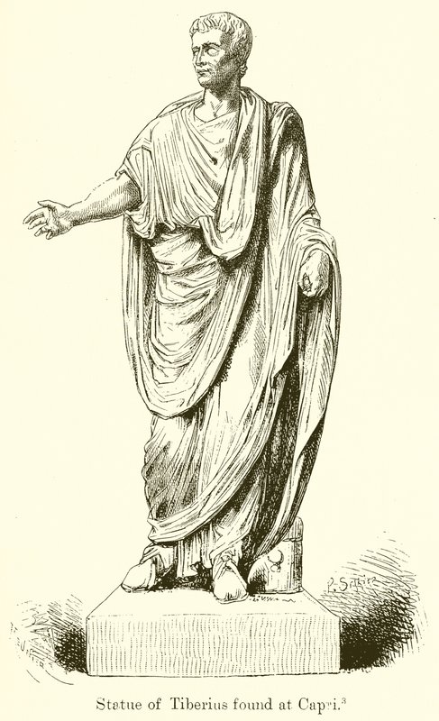 Statue av Tiberius funnet på Capri av English School