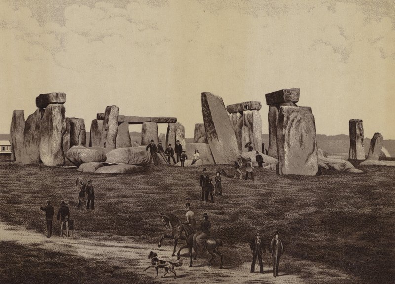 Stonehenge (litho) av English School