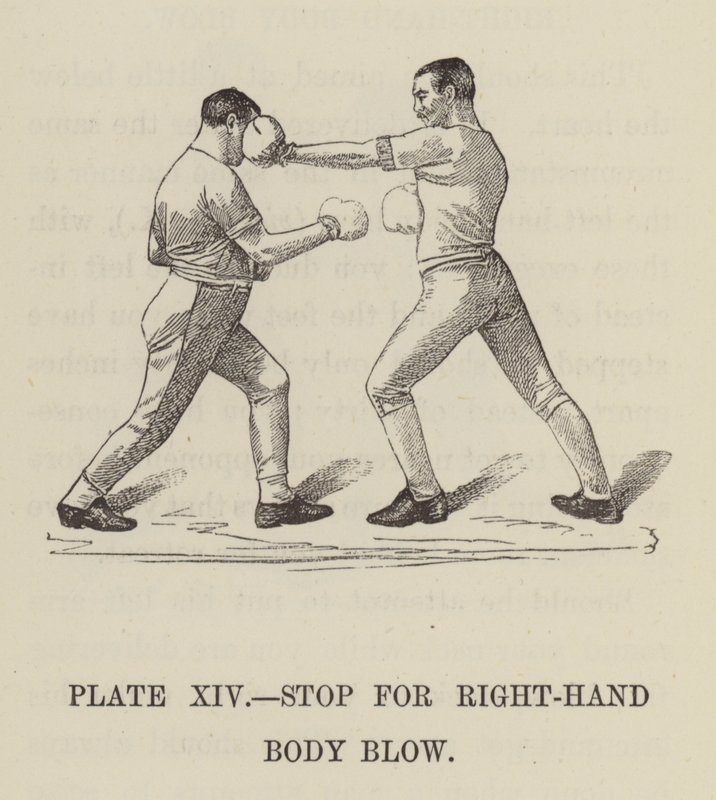 Stopp for høyre kroppsslag (gravering) av English School