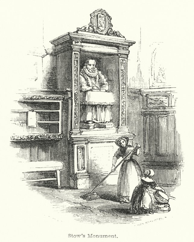 Stow's Monument (gravering) av English School