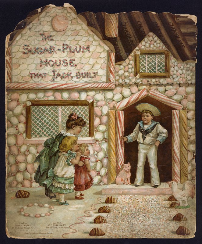 Sugar Plum House (farge litho) av English School