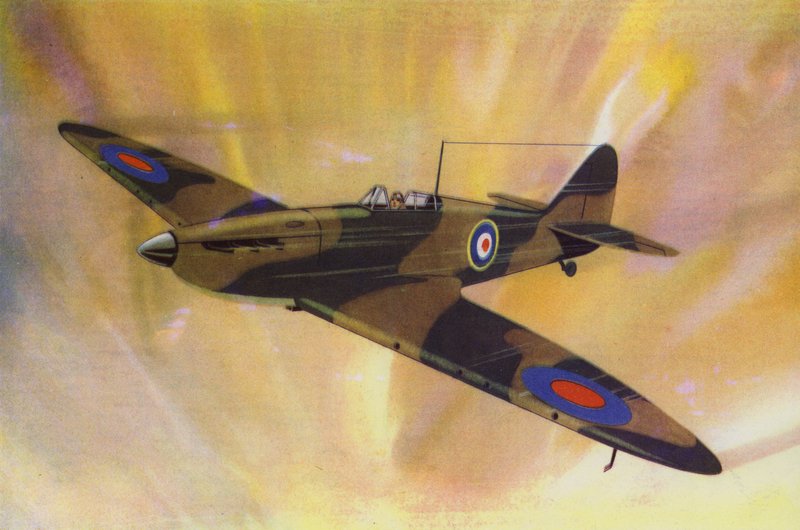 Supermarine "Spitfire" (farge litho) av English School