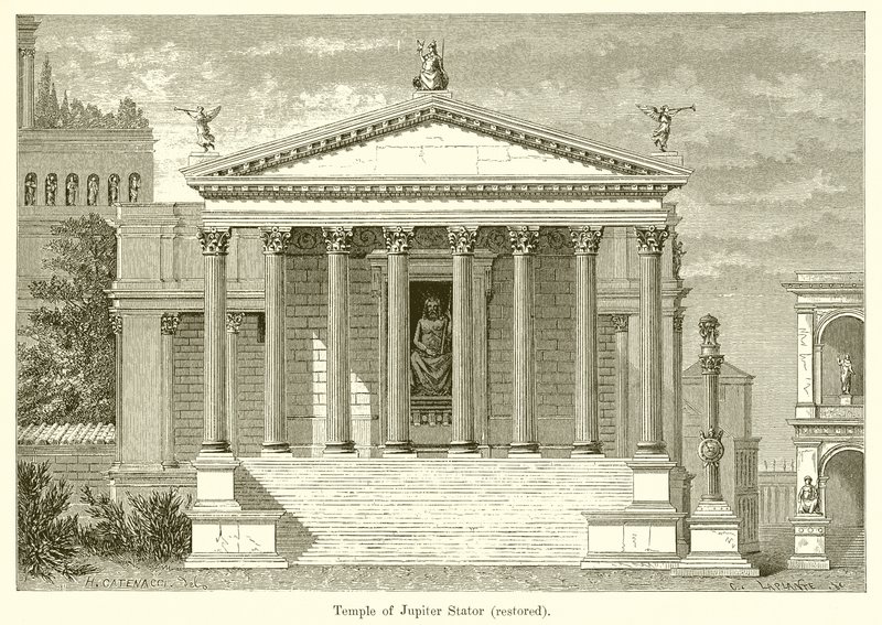 Temple of Jupiter Stator (restaurert) av English School