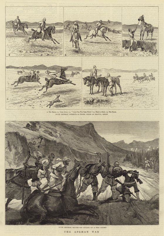 Den afghanske krigen (gravering) av English School