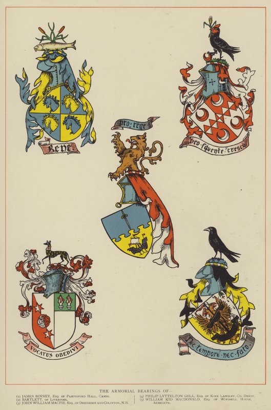 The Armorial Bearings (farge litho) av English School