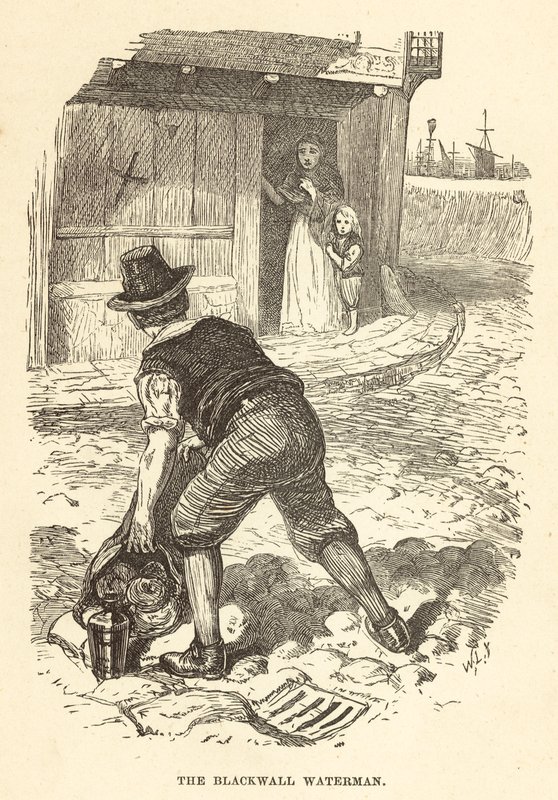 The Blackwall vannmannen (gravering) av English School