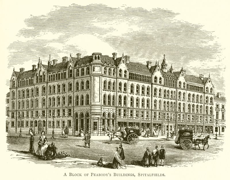 The Block of Peabodys Buildings, Spitalfields av English School
