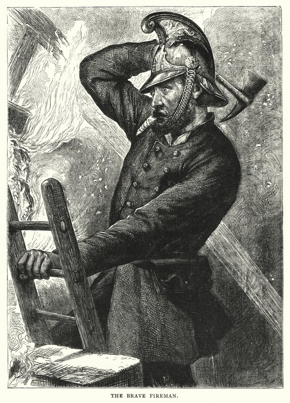 The Brave Fireman (gravering) av English School