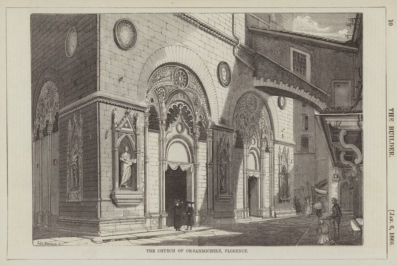 Or-sanmichele-kirken, Firenze (gravering) av English School
