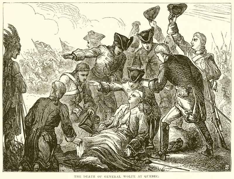 General Wolfes død i Quebec av English School