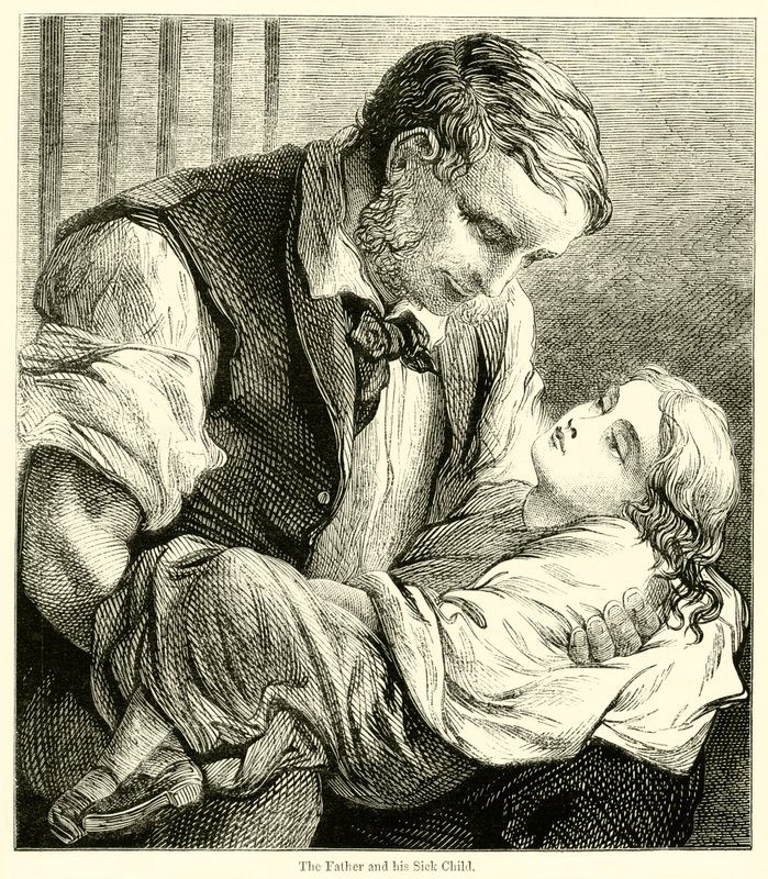Faderen og hans syke barn (gravering) av English School