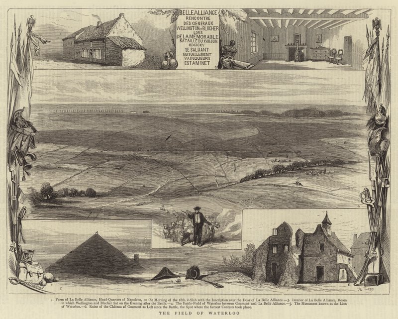 The Field of Waterloo (gravering) av English School
