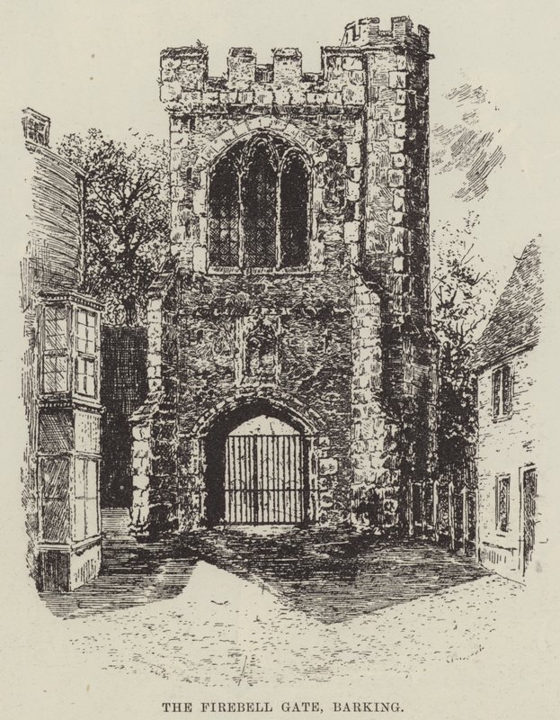 The Firebell Gate, Barking (gravering) av English School