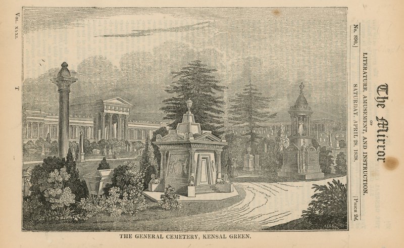 Den generelle kirkegården i Kensal Green av English School